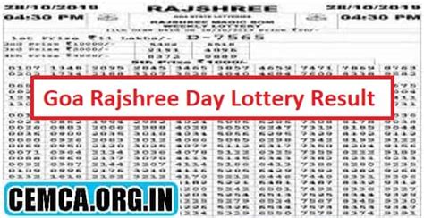 goa queen lottery result chart